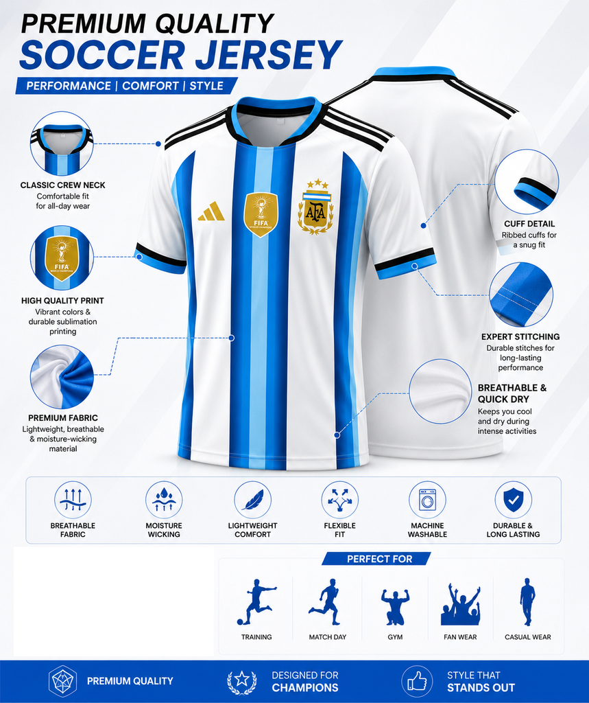 Argentina Inspired 2026 Home Jersey