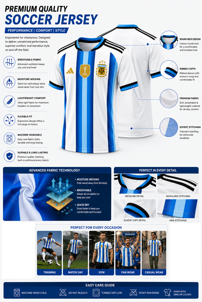 Argentina Inspired 2026 Home Jersey